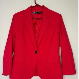 Zara Women's Bold Red Suit Jacket